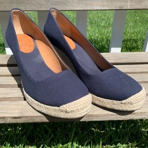 J.crew canvas espadrille wedges